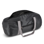 Bolsa deportiva plegable con bolsillo frontal y capacidad de 20L color negro segunda vista
