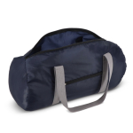 Bolsa deportiva plegable con bolsillo frontal y capacidad de 20L color azul oscuro segunda vista
