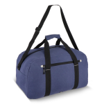 Bolsa de viaje o deporte con detalle reflectante y cremallera 35L color azul oscuro tercera vista