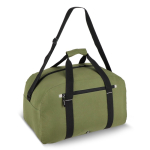 Bolsa de viaje o deporte con detalle reflectante y cremallera 35L color verde oliva tercera vista