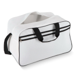 Bolsa de viaje y deporte espaciosa con asas cortas y largas 30L color blanco/negro segunda vista