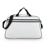 Bolsa de viaje y deporte espaciosa con asas cortas y largas 30L color blanco/negro tercera vista