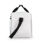 Bolsa de viaje y deporte espaciosa con asas cortas y largas 30L color blanco/negro sexta vista