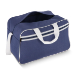 Bolsa de viaje y deporte espaciosa con asas cortas y largas 30L color blanco/azul segunda vista
