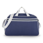Bolsa de viaje y deporte espaciosa con asas cortas y largas 30L color blanco/azul tercera vista