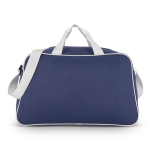 Bolsa de viaje y deporte espaciosa con asas cortas y largas 30L color blanco/azul cuarta vista