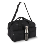 Bolsa deportiva de PET reciclado con doble bolsillo frontal 25L color negro segunda vista