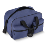 Bolsa deportiva de PET reciclado con doble bolsillo frontal 25L color azul oscuro tercera vista