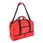 Bolsa de poliéster reciclado para deporte o para viaje 50L color rojo tercera vista