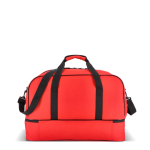 Bolsa de poliéster reciclado para deporte o para viaje 50L color rojo cuarta vista