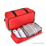 Bolsa de poliéster reciclado para deporte o para viaje 50L color rojo sexta vista