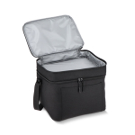 Bolsa térmica con doble compartimento y asas cortas 12L color negro cuarta vista