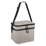 Bolsa térmica con doble compartimento y asas cortas 12L color gris segunda vista