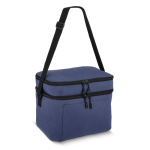 Bolsa térmica con doble compartimento y asas cortas 12L color azul oscuro segunda vista