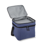 Bolsa térmica con doble compartimento y asas cortas 12L color azul oscuro cuarta vista