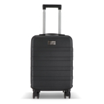 Trolley de cabina 18 pulgadas con 4 ruedas giratorias y soporte móvil color negro
