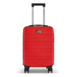 Trolley de cabina 18 pulgadas con 4 ruedas giratorias y soporte móvil color rojo
