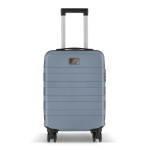 Trolley de cabina 18 pulgadas con 4 ruedas giratorias y soporte móvil color gris