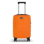 Trolley de cabina 18 pulgadas con 4 ruedas giratorias y soporte móvil color naranja