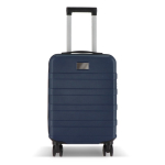 Trolley de cabina 18 pulgadas con 4 ruedas giratorias y soporte móvil color azul oscuro
