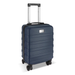 Trolley de cabina 18 pulgadas con 4 ruedas giratorias y soporte móvil color azul oscuro segunda vista