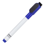 Rotulador para pizarra blanca con imán y borrador integrado color azul segunda vista