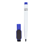 Rotulador para pizarra blanca con imán y borrador integrado color azul septima vista
