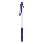 Bolígrafo 3 colores con puntero táctil y agarre suave color azul oscuro