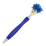 Bolígrafo pulsador con original diseño de peludo giratorio tinta azul color azul segunda vista