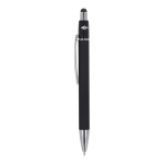 Bolígrafo giratorio de aluminio con clip metálico tinta azul color negro