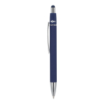 Bolígrafo giratorio de aluminio con clip metálico tinta azul color azul oscuro