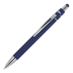 Bolígrafo giratorio de aluminio con clip metálico tinta azul color azul oscuro tercera vista
