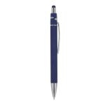Bolígrafo giratorio de aluminio con clip metálico tinta azul color azul oscuro quinta vista