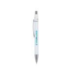 Bolígrafo giratorio de aluminio con clip metálico tinta azul vista principal