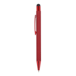 Bolígrafo con puntero óptico y clip metálico tinta azul color rojo