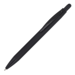 Bolígrafo de aluminio reciclado de tacto suave tinta azul color negro tercera vista