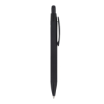 Bolígrafo de aluminio reciclado de tacto suave tinta azul color negro quinta vista