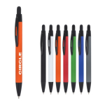 Bolígrafo de aluminio reciclado de tacto suave tinta azul