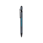 Bolígrafo de aluminio reciclado de tacto suave con stylus tinta azul vista principal