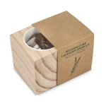 Kit de cultivo de lavanda con maceta y sustrato de coco color natural tercera vista