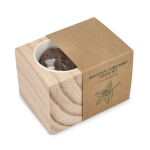 Kit de cultivo de menta con maceta y sustrato de coco color natural tercera vista