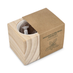 Kit de cultivo de albahaca con maceta y sustrato de coco color natural tercera vista