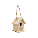 Casita para pájaros de madera con entrada frontal de 30mm para jardín vista principal