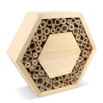 Colmena hexagonal para abejas solitarias de madera FSC color natural