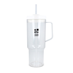 Vaso térmico con asa lateral y pajita en tapa antigoteo 1L vista principal