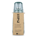 Jarra fabricado en Europa con tapón metálico y vaso a juego 1L color transparente tercera vista