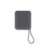Power bank con cables integrados y carga rápida 10.000mAh color gris oscuro tercera vista