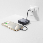 Power bank con cables integrados y carga rápida 10.000mAh color gris oscuro octava vista