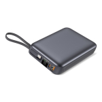 Power bank personalizable con pantalla LED y carga rápida 20.000mAh color gris oscuro