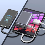 Power bank compacto con carga rápida y pantalla LED 30.000mAh color gris oscuro septima vista